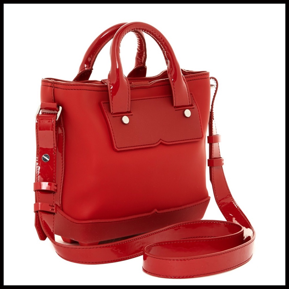 HUNTER ORIGINAL RED TOTE CROSSBODY RUBBER BAG A2C - Picture 4 of 8