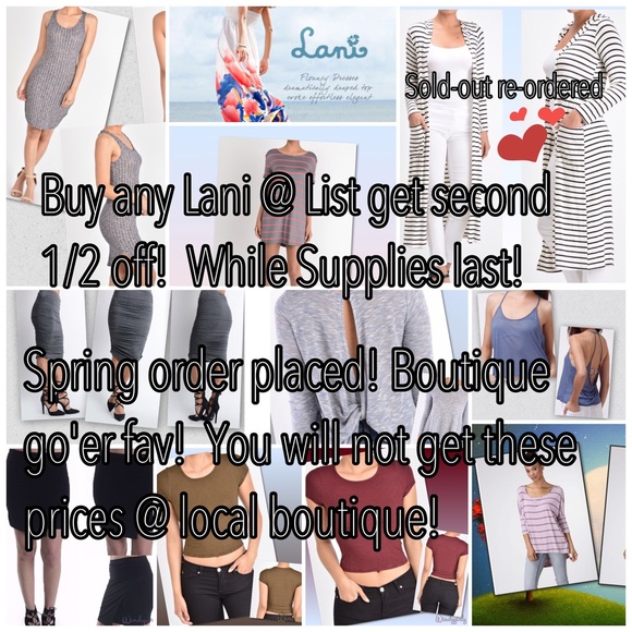 Buy any LANI @ list get second 1/2 off list! - Picture 1 of 3