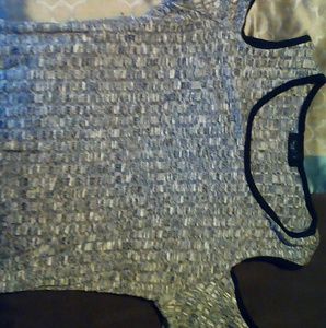 Gray n black blouse