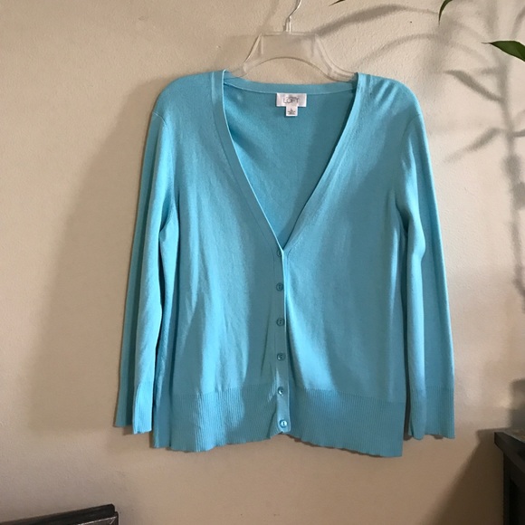 LOFT Sweaters - ⭐️SALE⭐️Bright baby blue cardi!