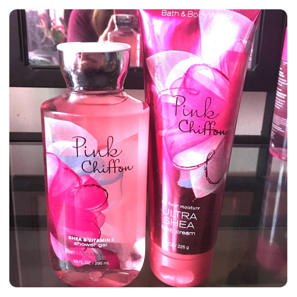 BATH AND BODY WORKS- Pink Chiffon Body Cream only!