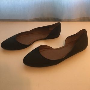 Lucky Brand leather half d'Orsay flats