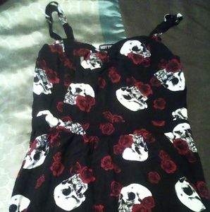 Black skull n roses dress