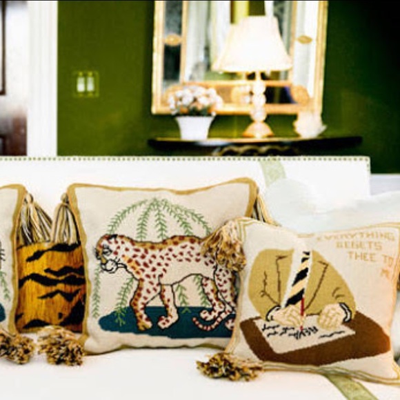 tory burch needlepoint pillows