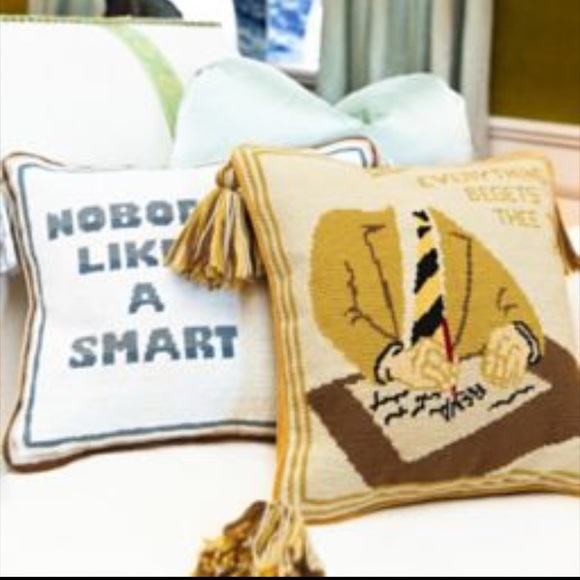 tory burch needlepoint pillows