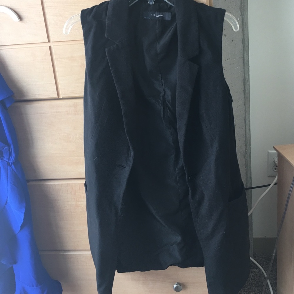 Long black Limited blazer vest