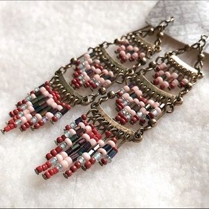 Fiji Boho Chandelier Drop Beaded Earrings