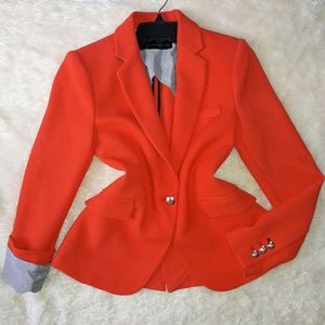 NWOT Zara Coral/Orange Blazer