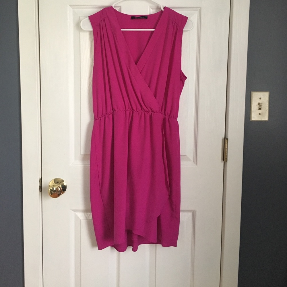 Fuschia wrap dress from Evereve