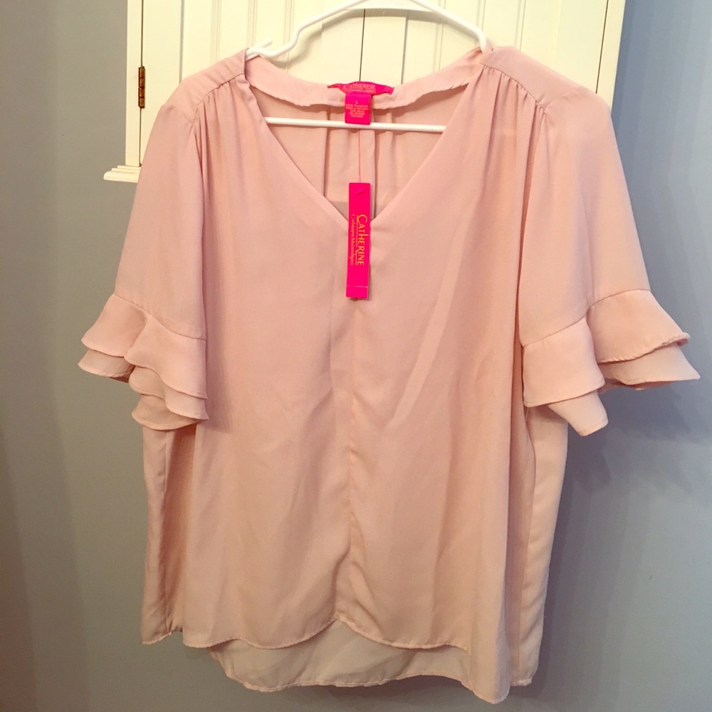 Catherine Malandrino blush top