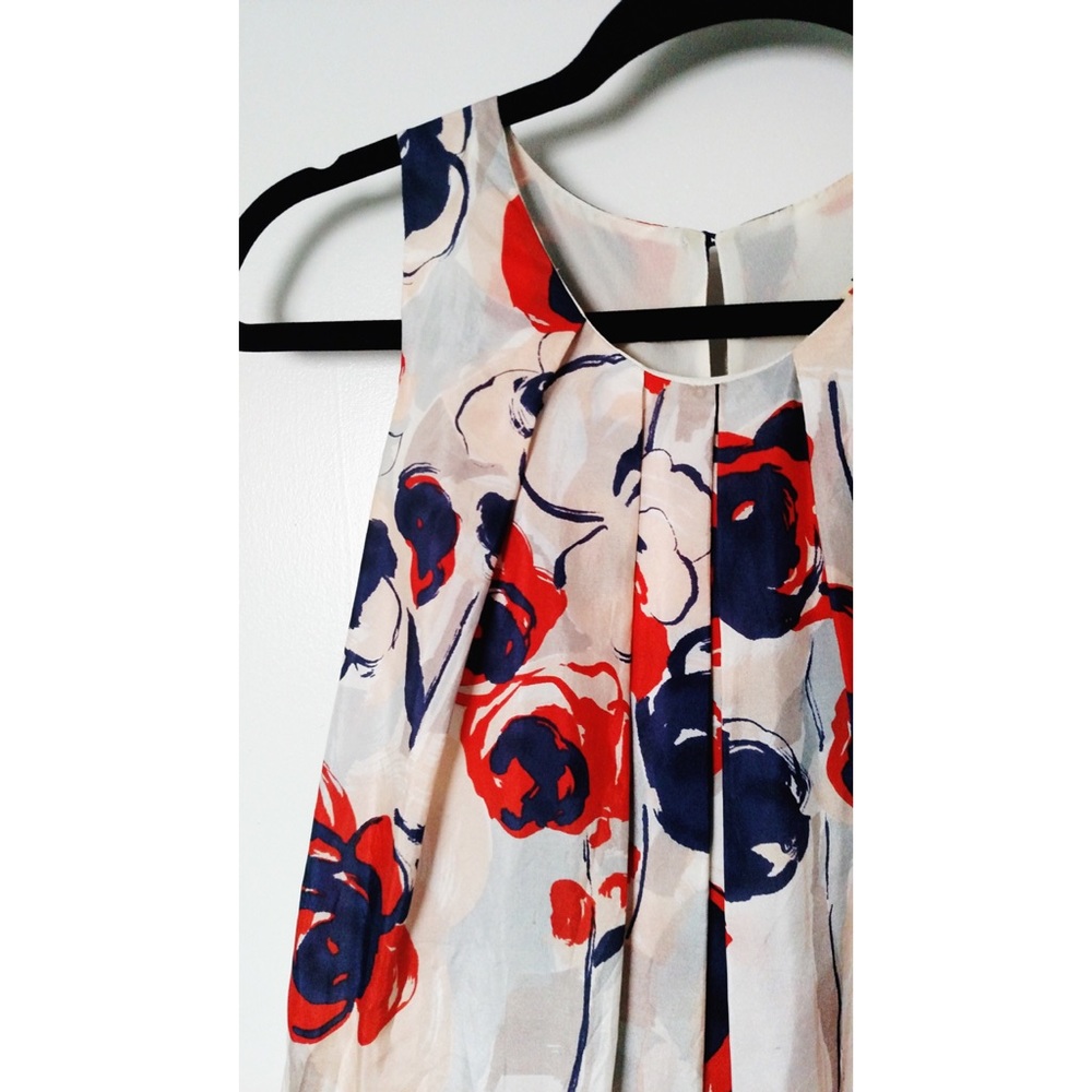 Anthropologie silk floral dress w/ pockets
