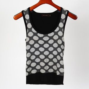 The Limited black and white graphic sweater vest