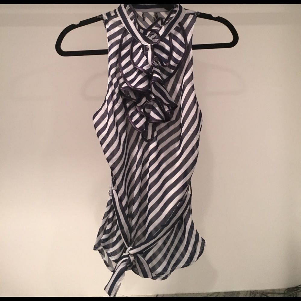 Navy Blue / White Tank
