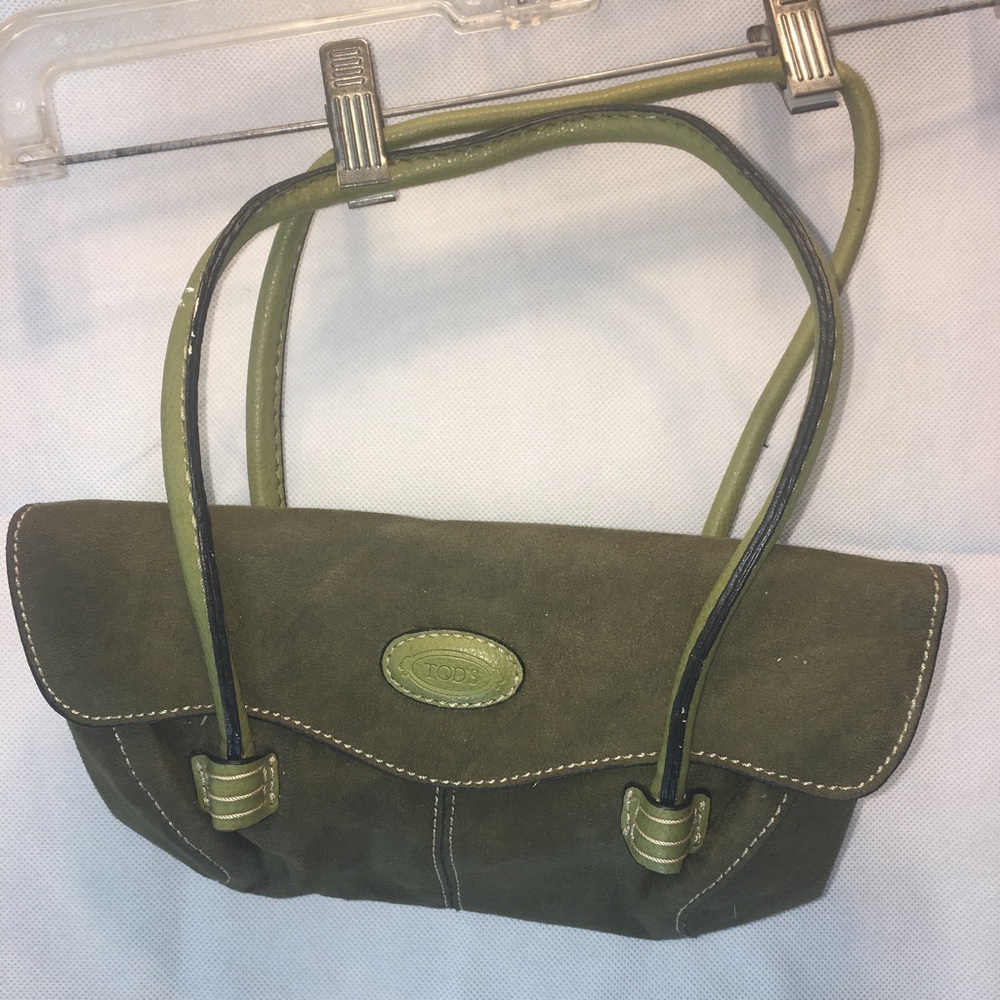 Tod's Small Green Leather Handbag