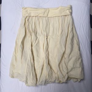 J.Crew Lemon knee-length gauzy ethereal skirt