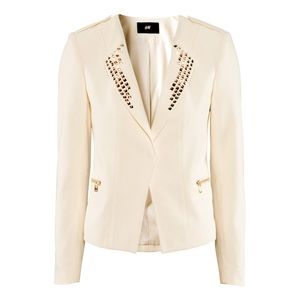H&M Studded Cream Blazer