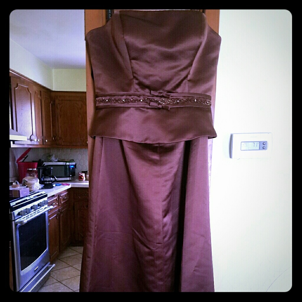 Brown two piece dress