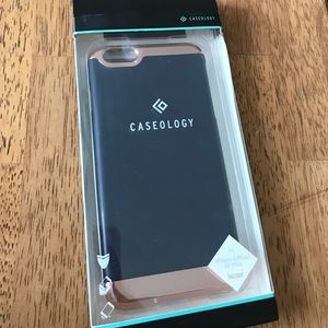 Caseology Navy and Rose Gold IPhone Case