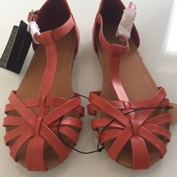 Red Strappy Sandals (Size 8.5) - Picture 2 of 4