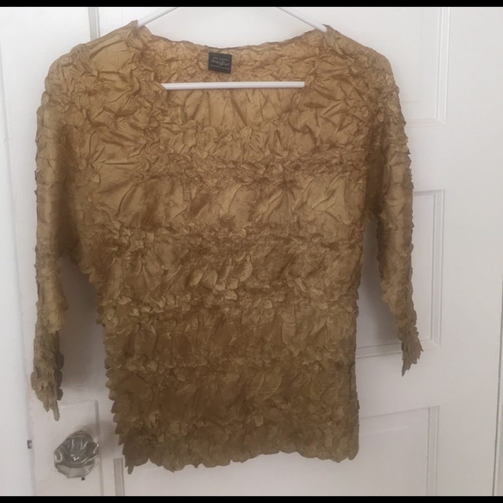 Bronze metallic blouse