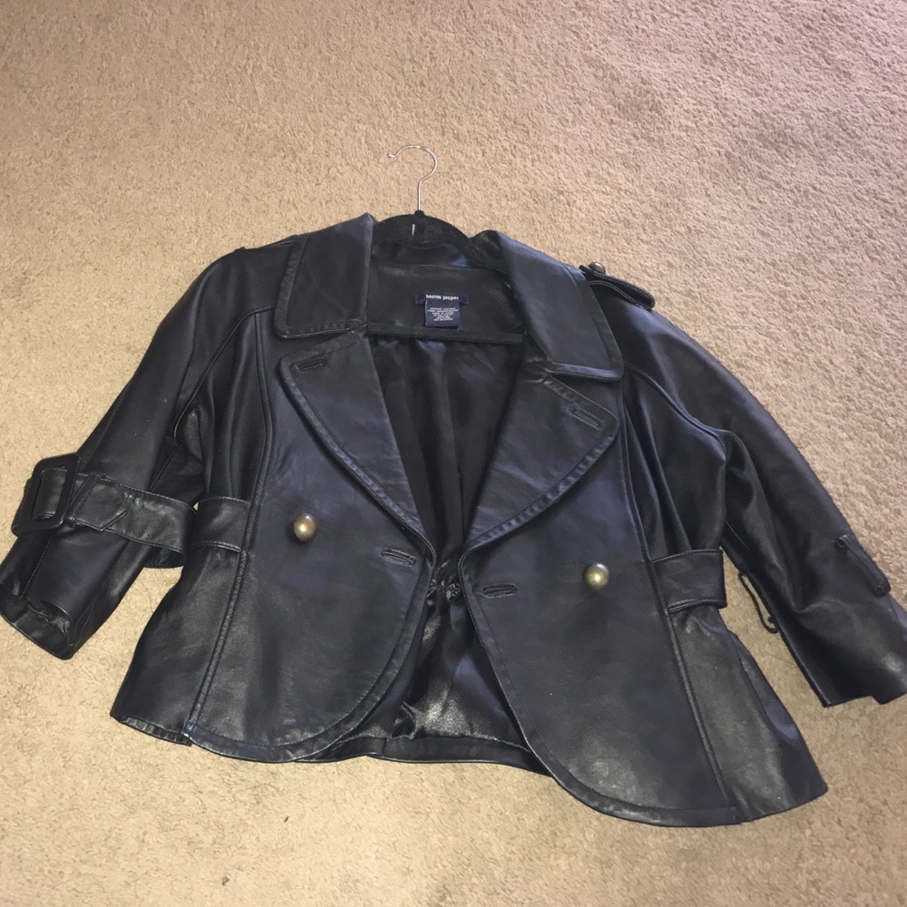 Leather coat