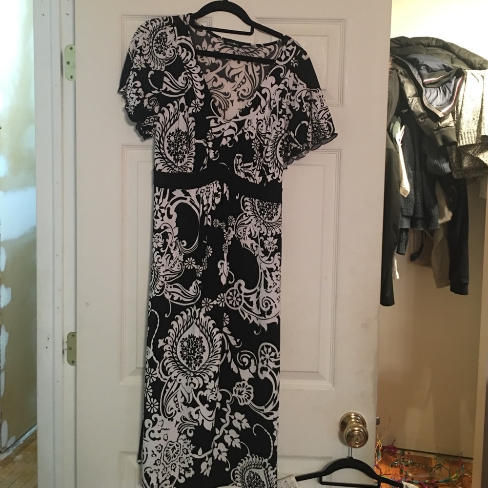 Beautiful white and black dress