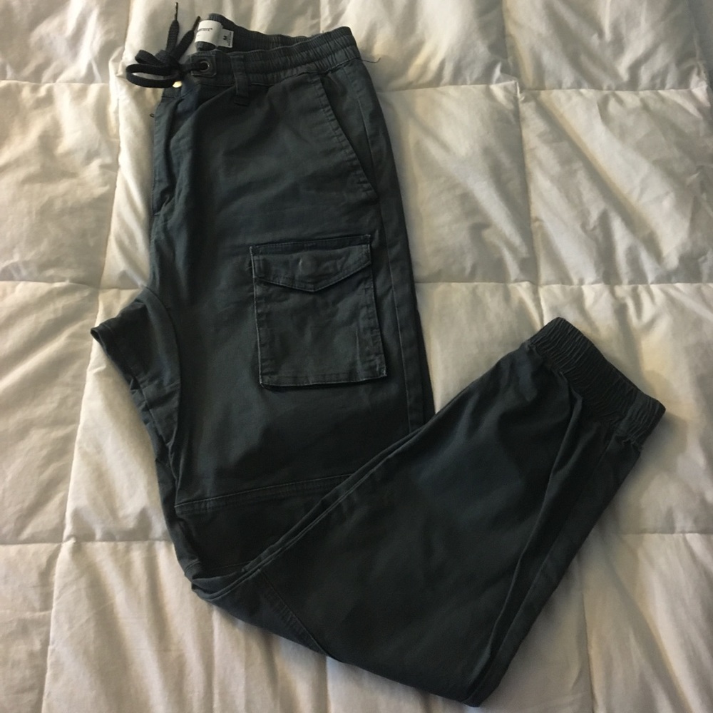 Blue Modern Amusement cargo joggers