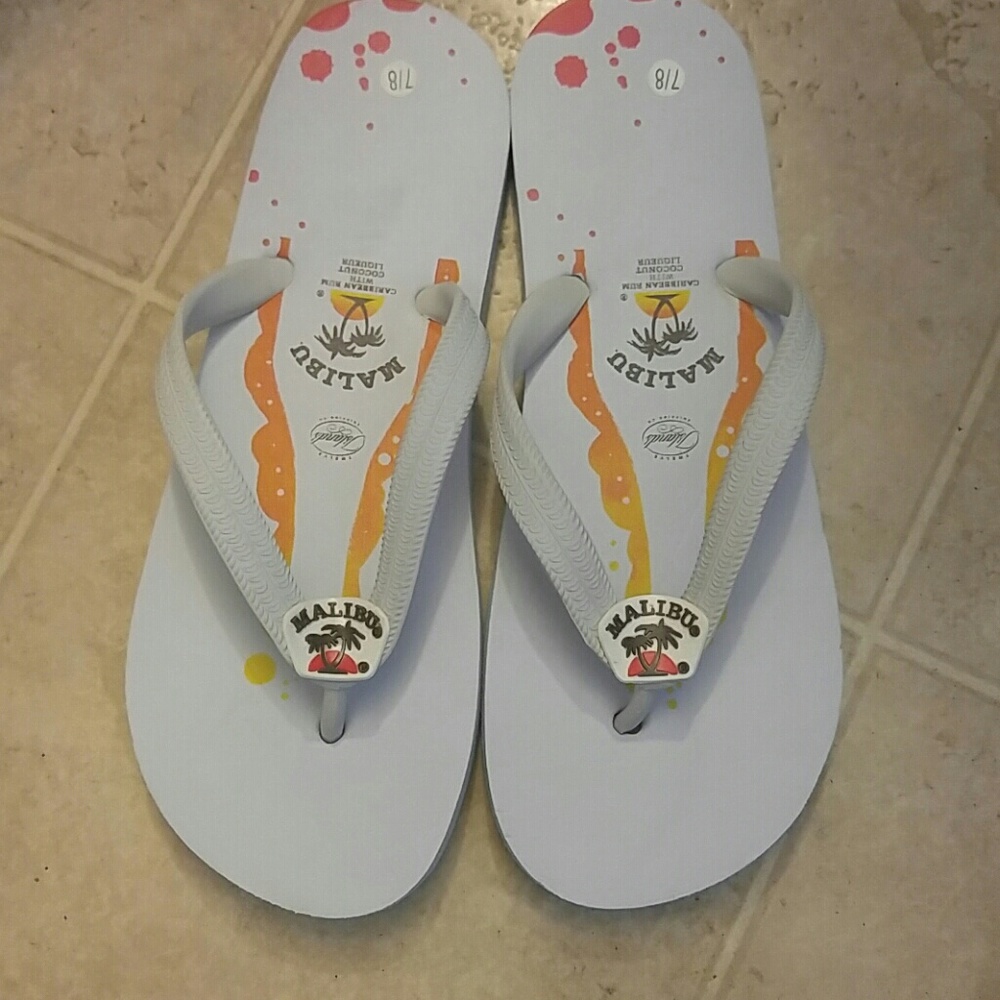 Malibu Rum Flip Flops Size 7/8 New