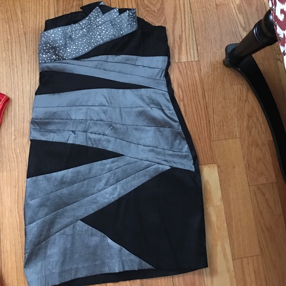 Black and gray dress
