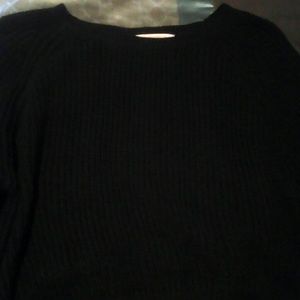 Plain black crop sweater