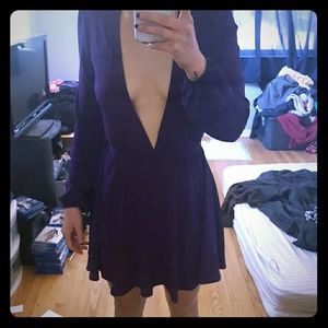Deep v neck dress