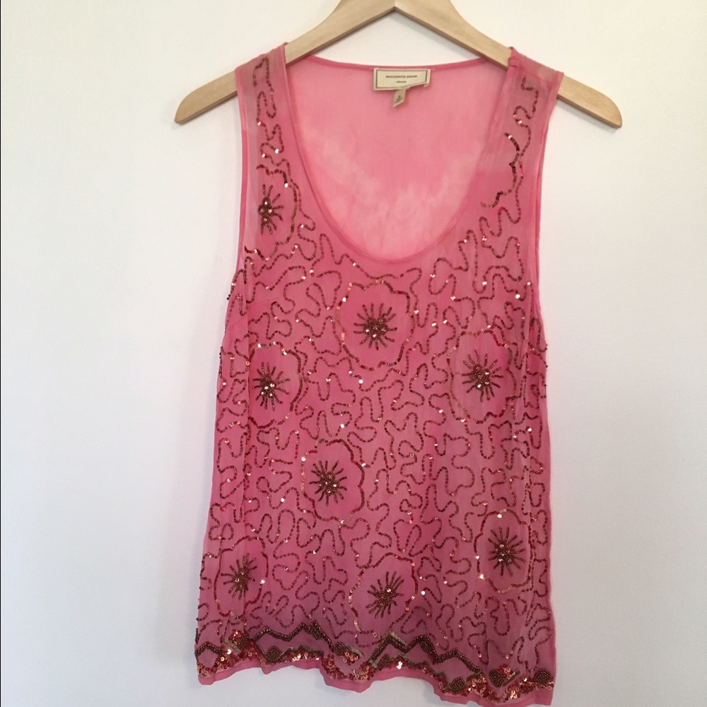 Anthropologie beaded tank