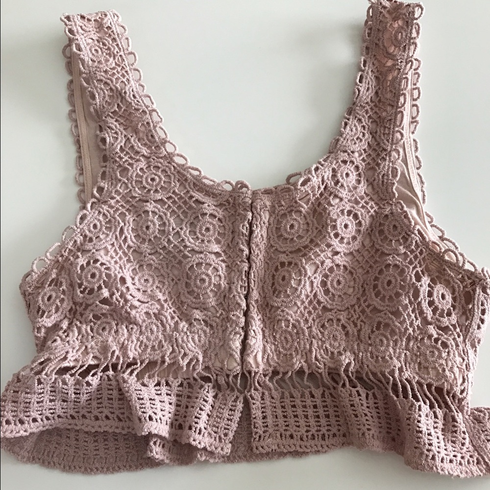 Pink Crotchet Crop Top - Picture 3 of 5