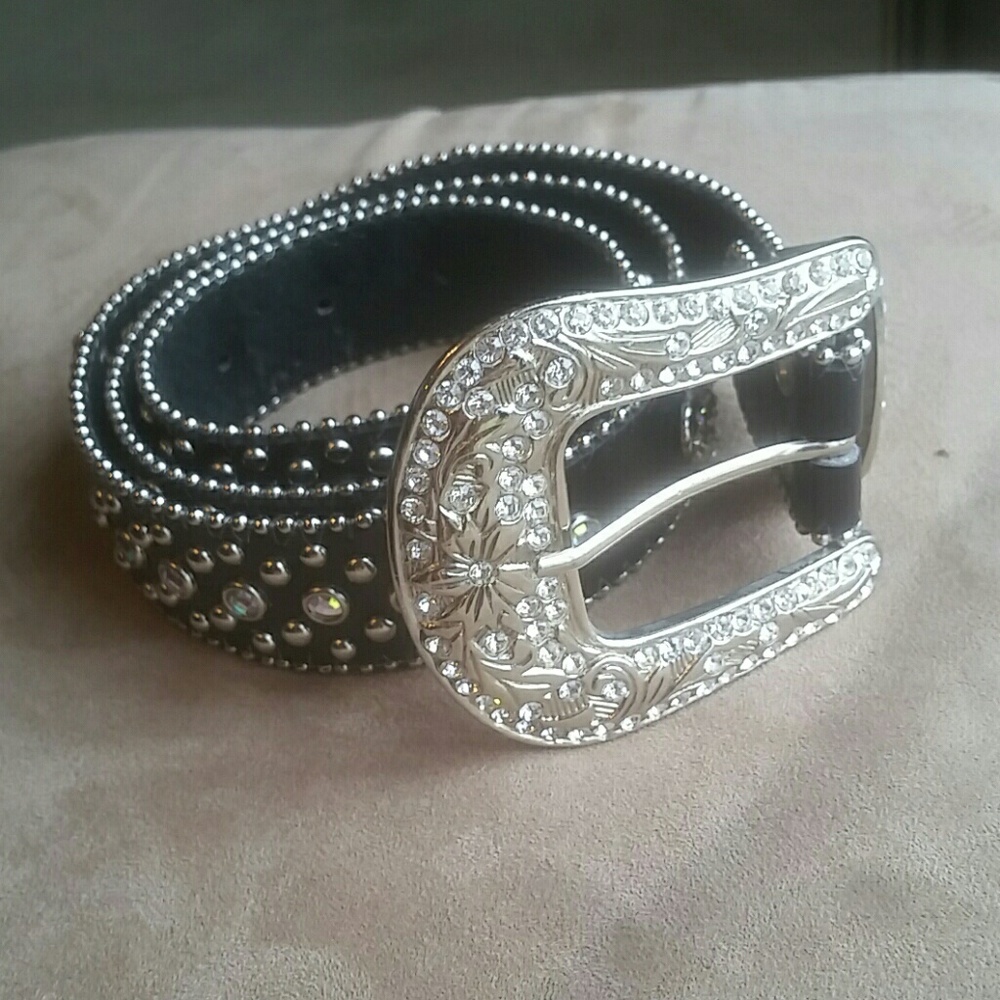 Western Rhinestone Studded Belt