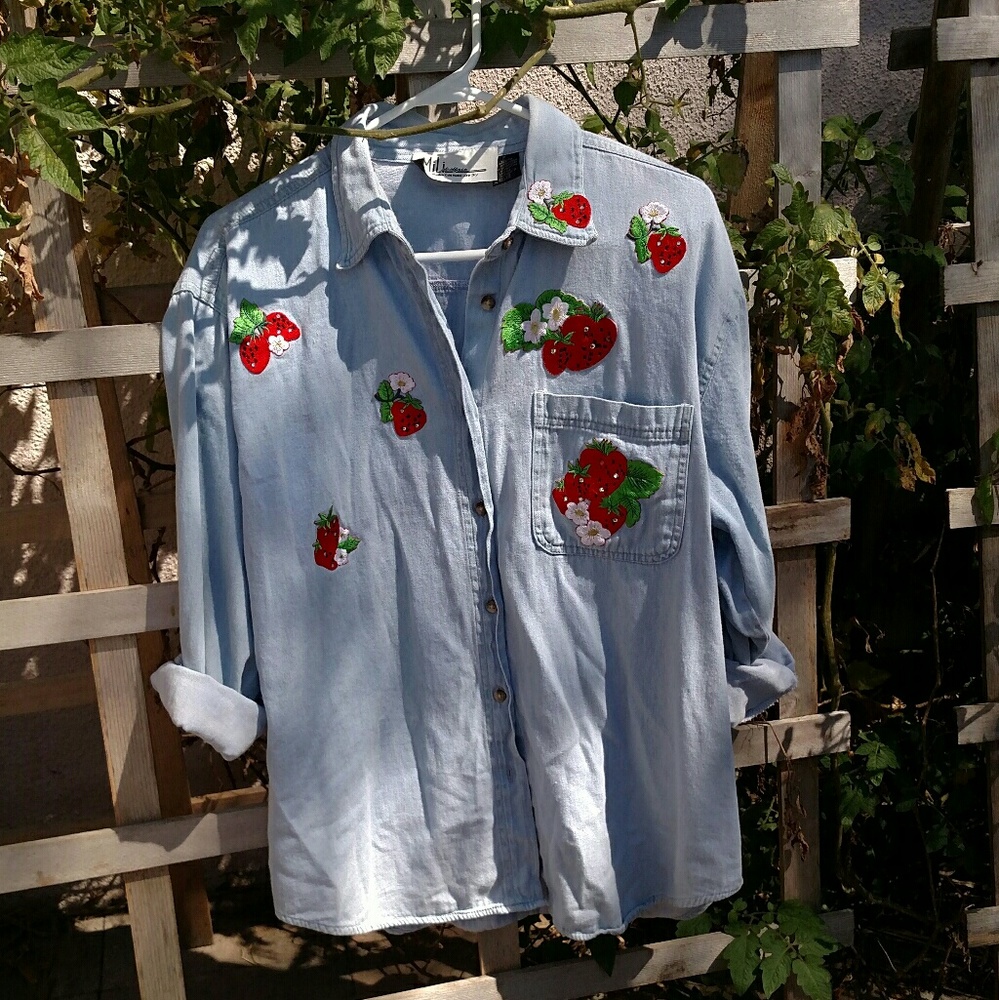 Embroidered Denim Shirt