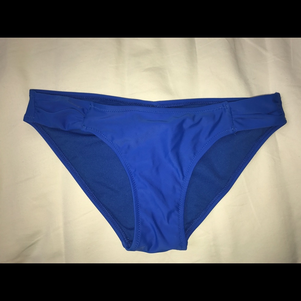 Bright blue bikini bottoms!