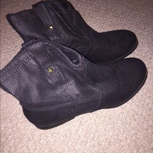 Black studded booties