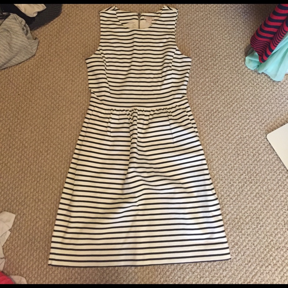 Like New J.Crew Stripe nautical fit & flare dress!
