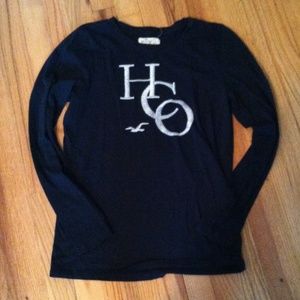 Long sleeve Hollister logo top