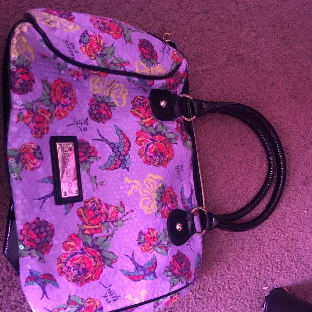 Betsey Johnson sequin hummingbird purse