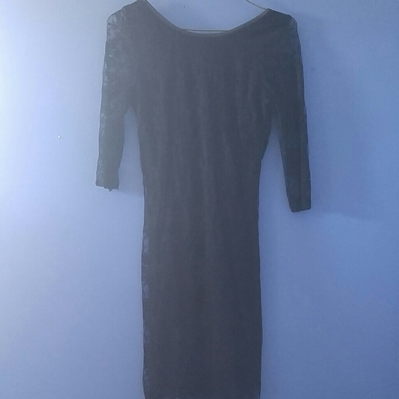 Black lace mini dress - Picture 1 of 2