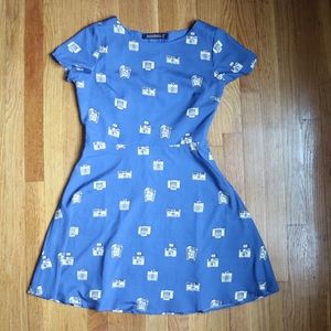 Final price drop! Modcloth Blue Camera Dress
