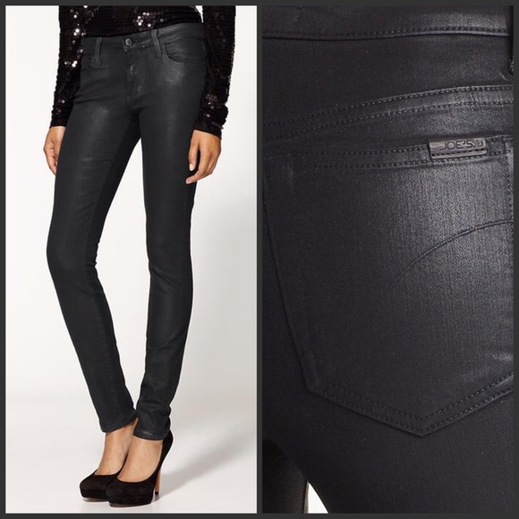 joe's black coated jeans