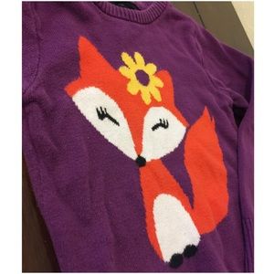 Faded glory purple girls fox sweater