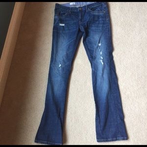 Easy straight denim with light distressing