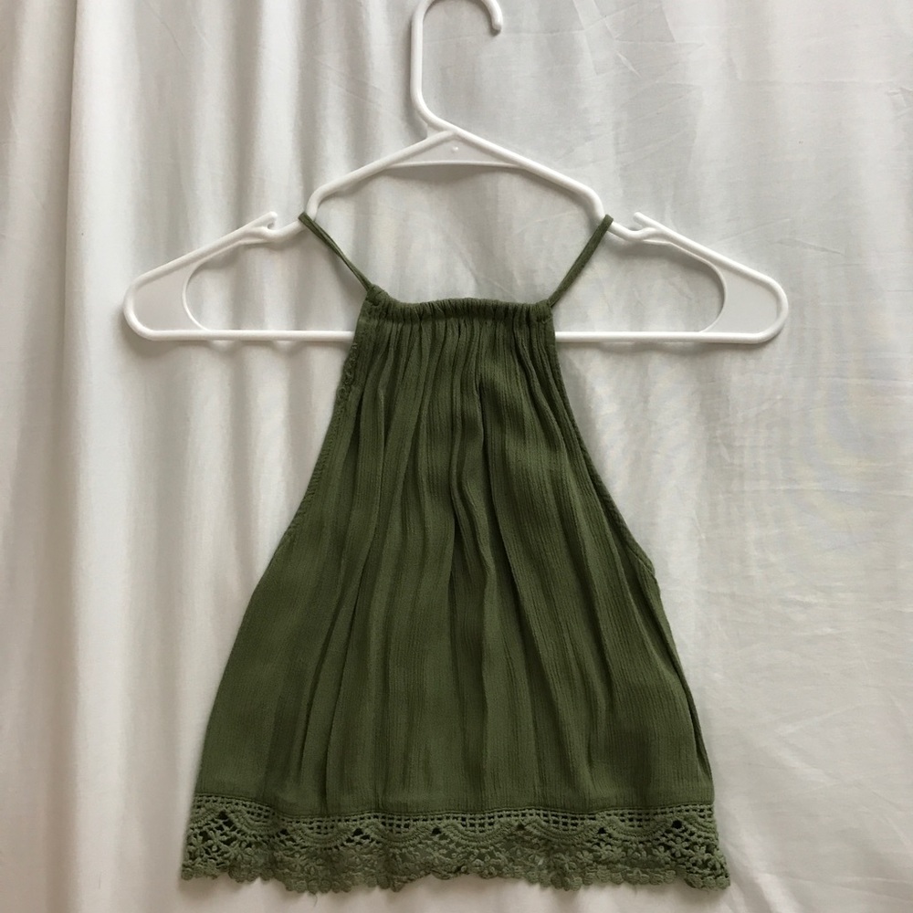Army Green halter top.
