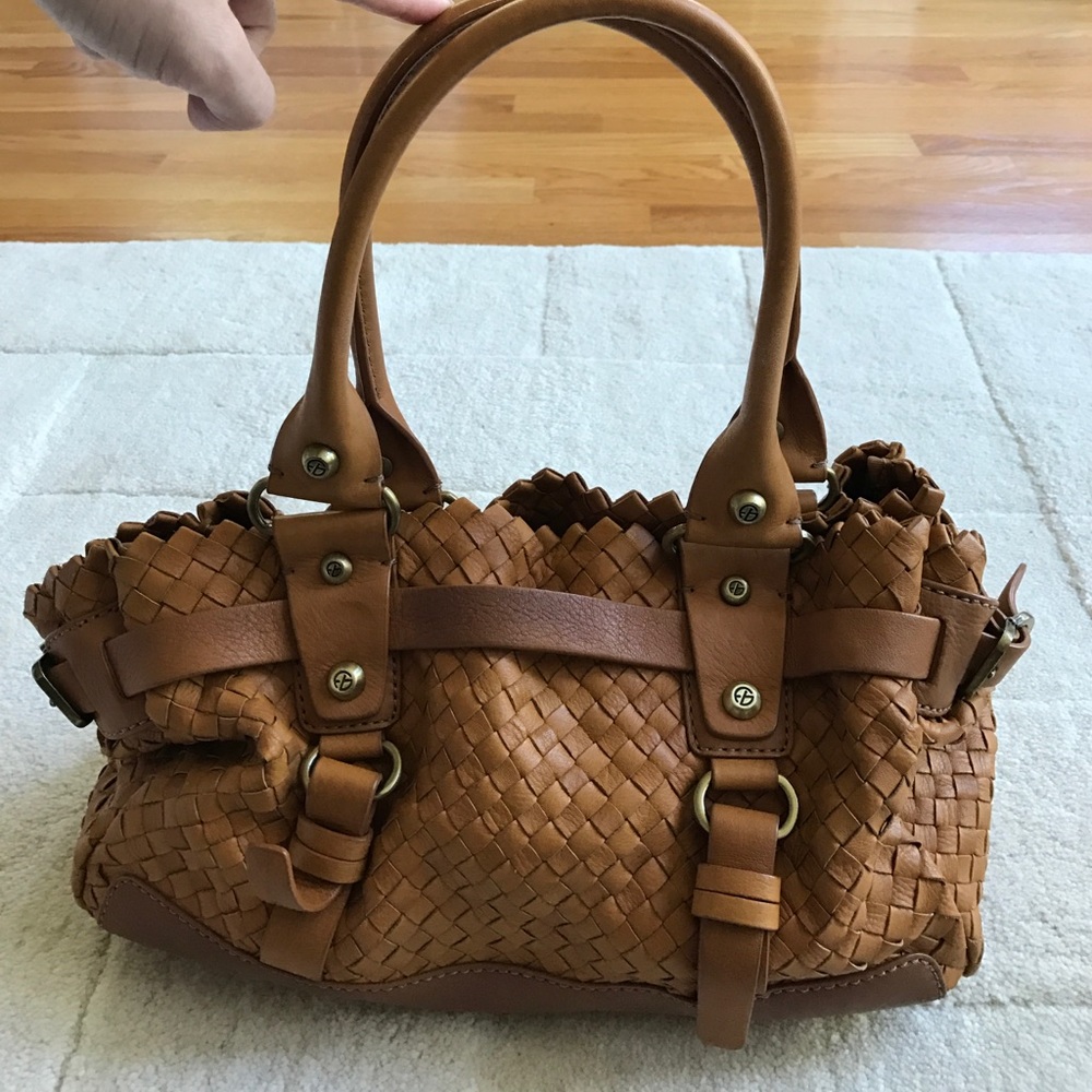 Francesco Biasia woven leather handbag