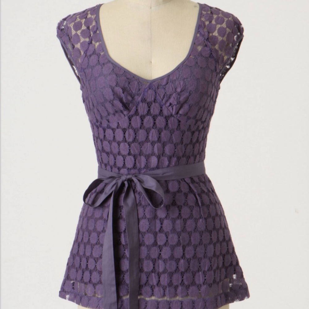 Anthropologie damson lace top by Plenty