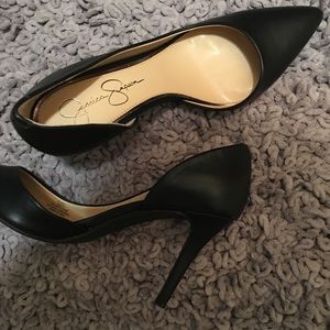 Black Leather Jessica Simpson heels
