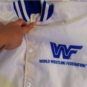 Jackets & Coats - ULTIMATE WARRIOR CHALK LINE VINTAGE VARSITY JACKET Jackets & Coats - ULTIMATE WARRIOR CHALK LINE VINTAGE VARSITY JACKET